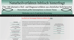 Desktop Screenshot of naturheilverfahren-biblisch-hinterfragt.de