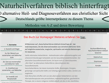Tablet Screenshot of naturheilverfahren-biblisch-hinterfragt.de